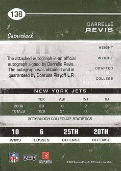 2007 Playoff Contenders #138 Darrelle Revis Back