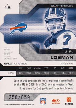 2007 Leaf Limited #12 J.P. Losman Back
