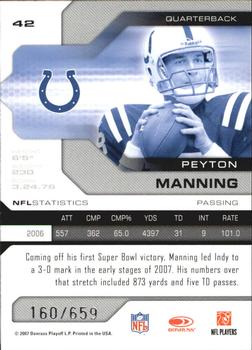 2007 Leaf Limited #42 Peyton Manning Back