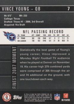 2008 Finest #7 Vince Young Back