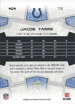2008 Score #404 Jacob Tamme Back