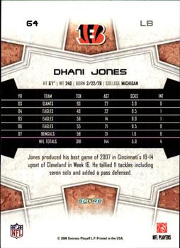 2008 Score #64 Dhani Jones Back