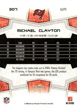 2008 Score #307 Michael Clayton Back