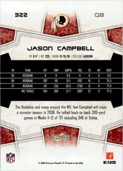 2008 Score #322 Jason Campbell Back