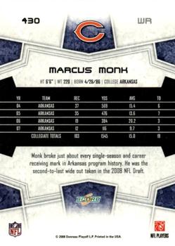 2008 Score #430 Marcus Monk Back