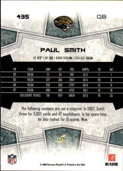 2008 Score #435 Paul Smith Back