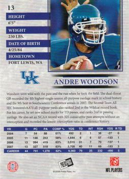 2008 Press Pass #13 Andre Woodson Back