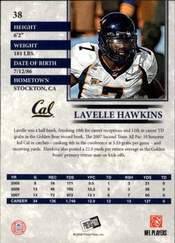 2008 Press Pass #38 Lavelle Hawkins Back