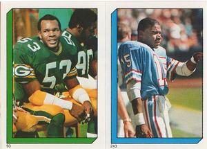 1986 Topps Stickers #93 / 243 Mike Douglass / Willie Drewrey Front