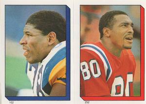 1986 Topps Stickers #102 / 252 Jackie Slater / Irving Fryar Front