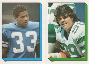 1986 Topps Stickers #80 / 230 William Graham / Mark Gastineau Front
