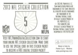 2013 Panini Stickers #5 Buffalo Bills Logo Back