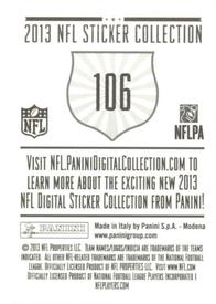 2013 Panini Stickers #106 Troy Polamalu Back