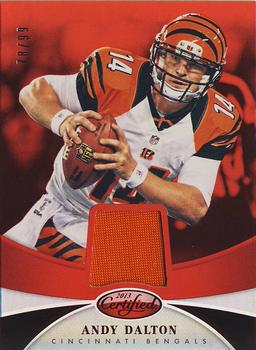 2013 Panini Certified - Mirror Red Materials #4 Andy Dalton Front