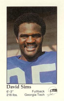 1979 Seattle Seahawks Police #NNO David Sims Front