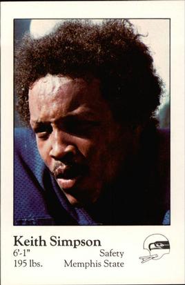 1980 Seattle Seahawks Police #6 Keith Simpson Front