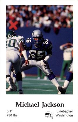 1986 Seattle Seahawks Police #NNO Michael Jackson Front