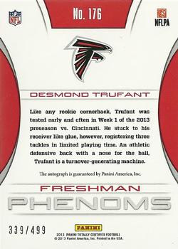 2013 Panini Totally Certified #176 Desmond Trufant Back