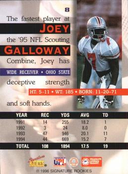 1996 Signature Rookies Auto-Bilia #8 Joey Galloway Back