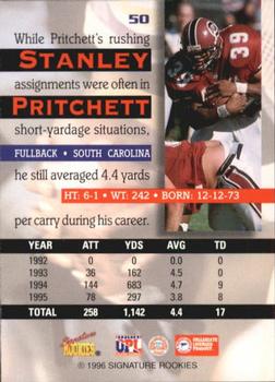 1996 Signature Rookies Auto-Bilia #50 Stanley Pritchett Back