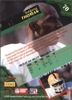1995 Signature Rookies  #70 Johnny Thomas Back