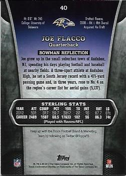 2013 Bowman Sterling #40 Joe Flacco Back