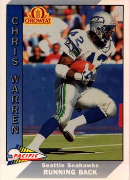 1991 Pacific Oroweat Seattle Seahawks #19 Chris Warren Front
