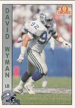1992 Pacific Oroweat Seattle Seahawks #8 David Wyman Front