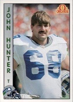 1992 Pacific Oroweat Seattle Seahawks #16 John Hunter Front
