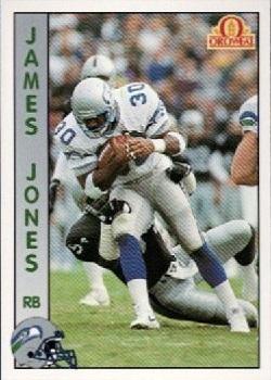 1992 Pacific Oroweat Seattle Seahawks #18 James Jones FB Front