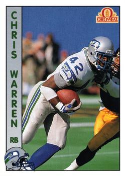 1992 Pacific Oroweat Seattle Seahawks #47 Chris Warren Front