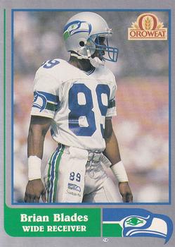 1989 Pacific Oroweat Seattle Seahawks #5 Brian Blades Front