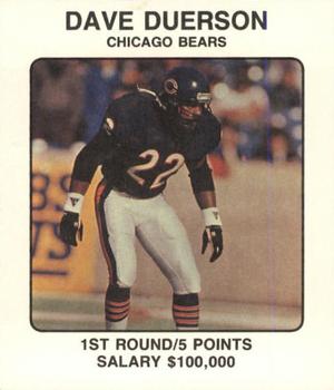 1989 Franchise Game #NNO Dave Duerson Front