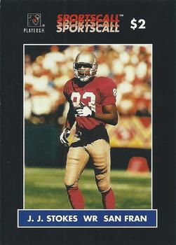 1996 Sportscall Phone Cards #14 J.J. Stokes Front