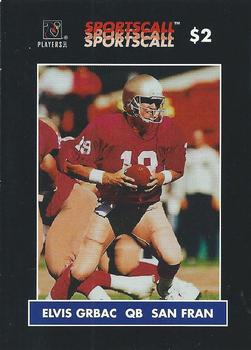 1996 Sportscall Phone Cards #19 Elvis Grbac Front