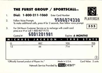 1996 Sportscall Phone Cards #355 Michael Jackson Back