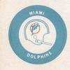1970 Chiquita Team Logo Stickers #NNO Miami Dolphins Front