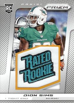 2013 Panini Prizm - Rated Rookie Patches #231 Dion Sims Front
