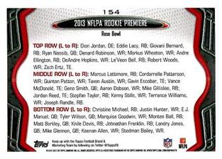2013 Topps Mini #154 2013 NFLPA Rookie Premiere Back