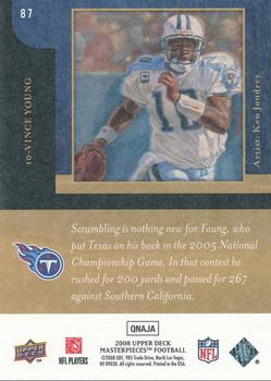 2008 Upper Deck Masterpieces #87 Vince Young Back