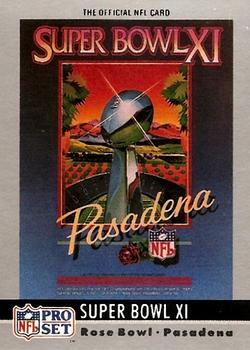1990 Pro Set - Super Bowl Collectibles #11 Super Bowl XI Front