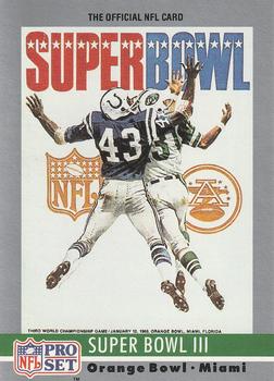 1990 Pro Set - Super Bowl Collectibles #3 Super Bowl III Front