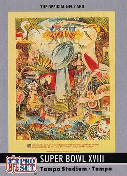 1990 Pro Set - Super Bowl Collectibles #18 Super Bowl XVIII Front
