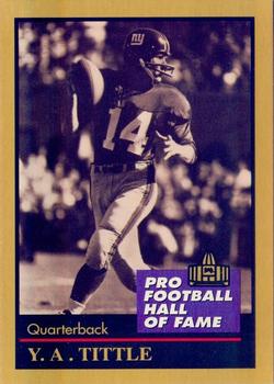 1991 Enor Pro Football HOF #138 Y.A. Tittle Front