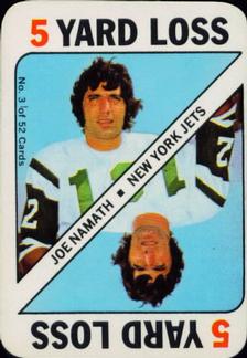 1971 Topps - Game Inserts #3 Joe Namath Front