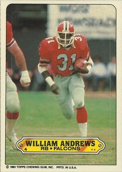 1983 Topps - Stickers #4 William Andrews Front