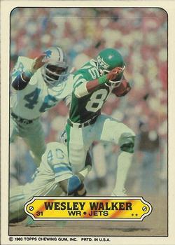 1983 Topps - Stickers #31 Wesley Walker Front