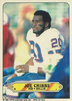 1983 Topps - Stickers #9 Joe Cribbs Front