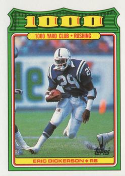1988 Topps - 1000 Yard Club #2 Eric Dickerson Front