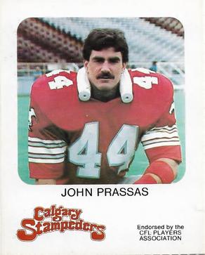 1981 Red Rooster Calgary Stampeders #NNO John Prassas Front